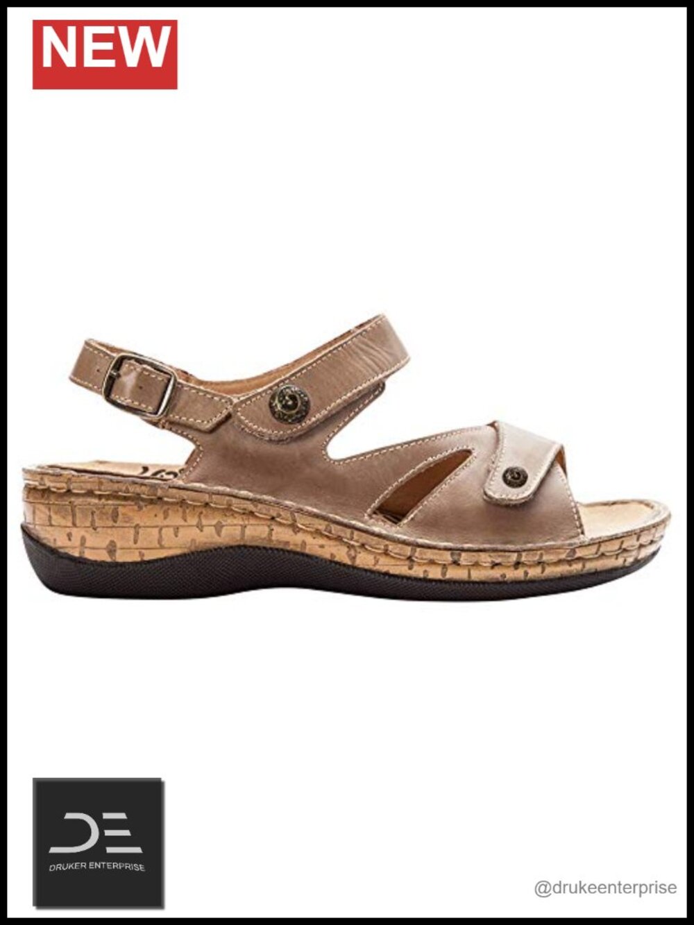 Women's Leather Adjustable Slingback Sandals Open Toe